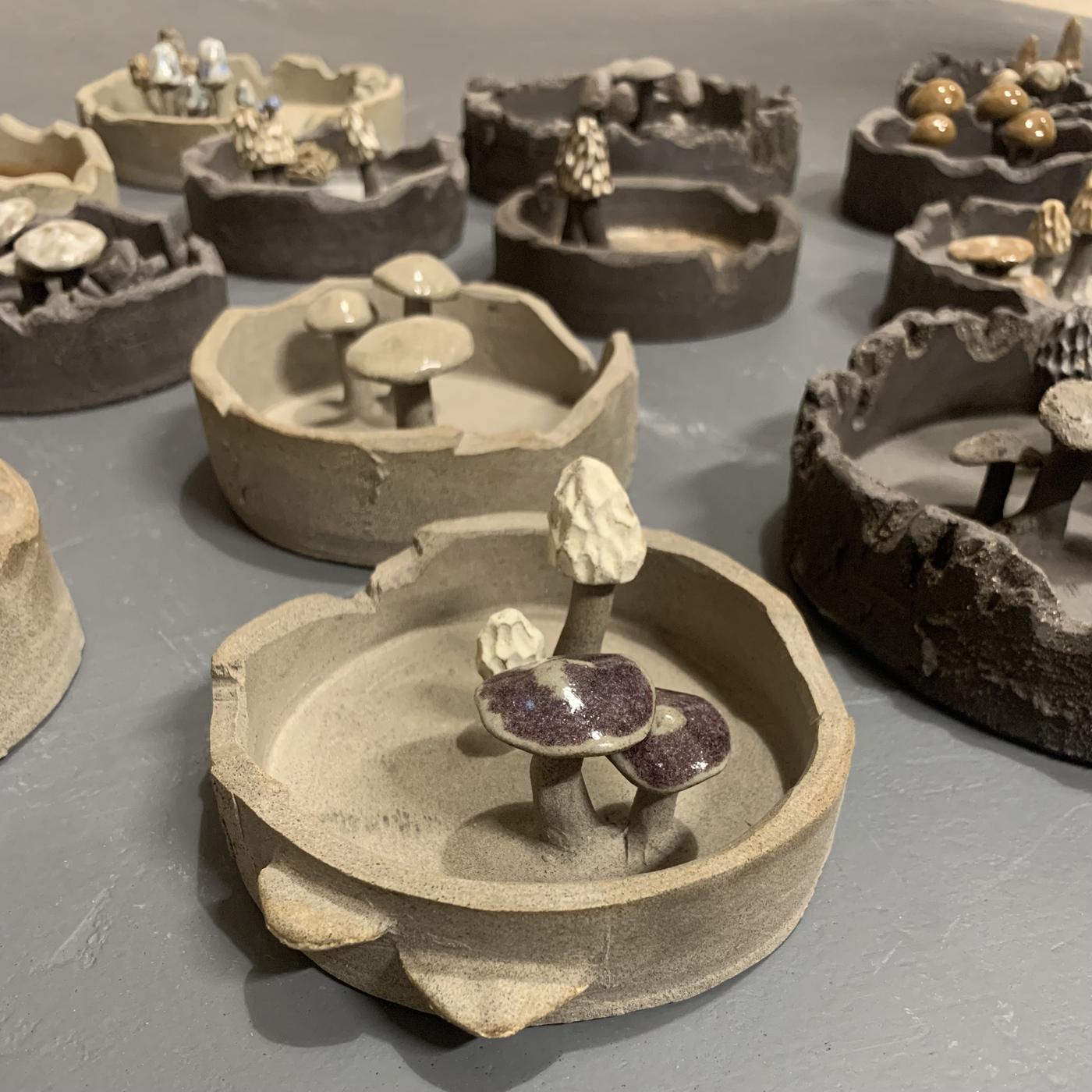 TimTim Ceramic kézzel készített gombás hamutartók